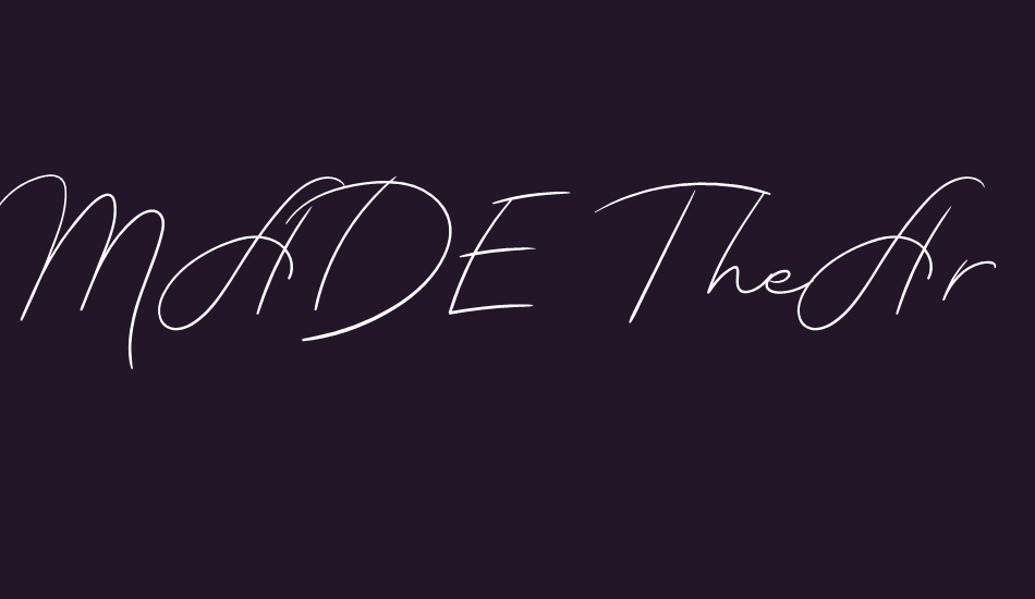 MADE TheArtist Script font big