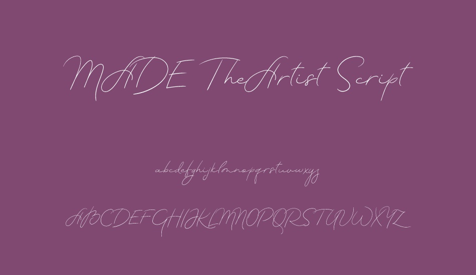 MADE TheArtist Script font