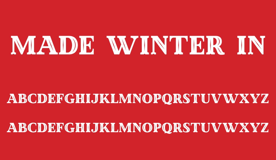 Made Winter Inline font