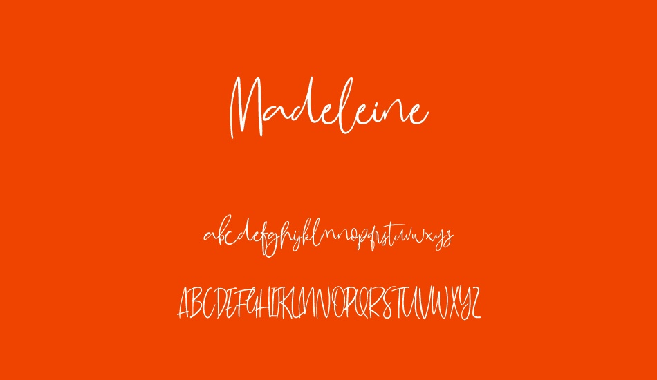 Madeleine Demo font