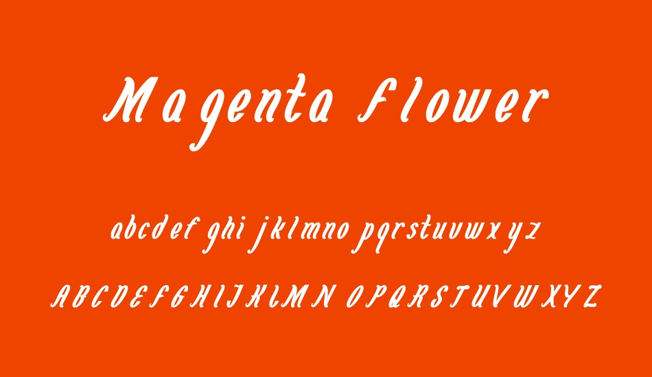 Magenta Flower font