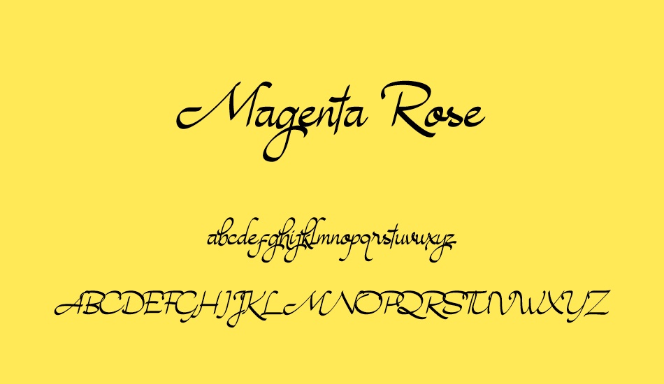 Magenta Rose free font