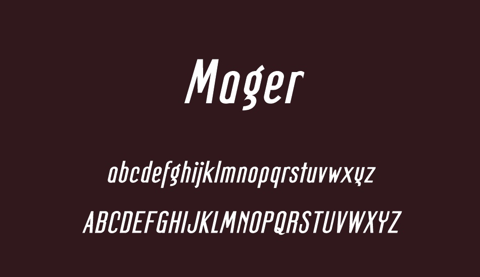 Mager font