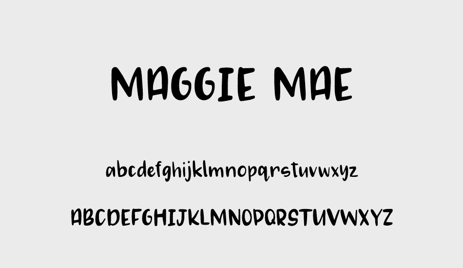 MAGGIE MAE font