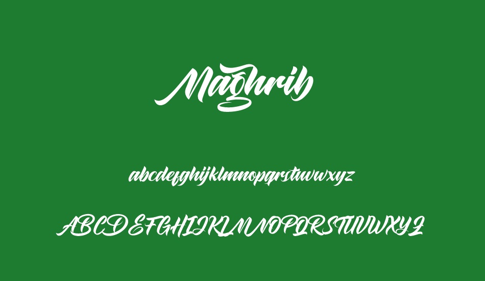 Maghrib font