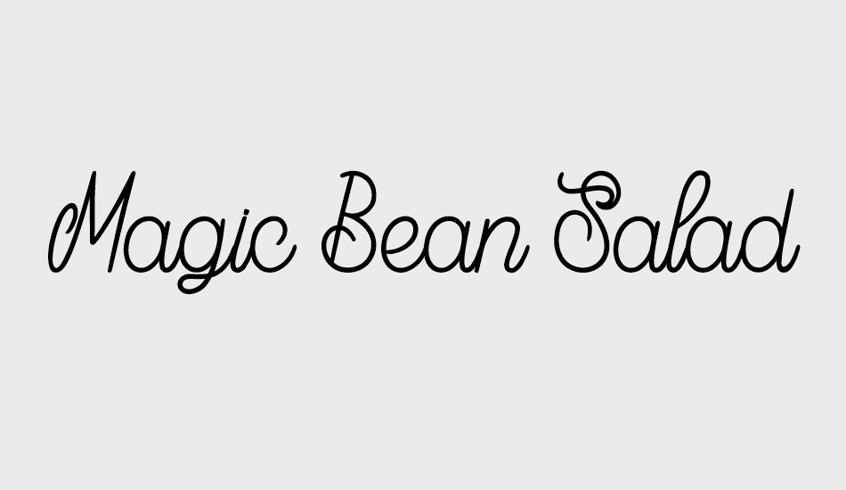 Magic Bean Salade font big