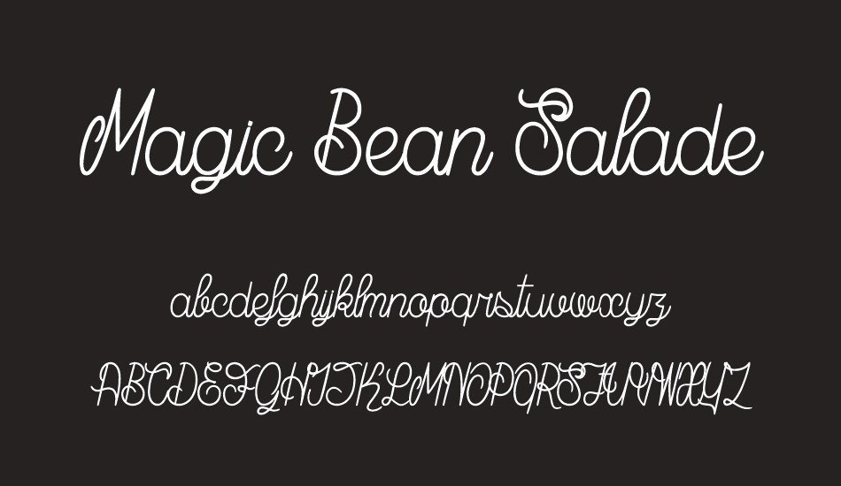 Magic Bean Salade font