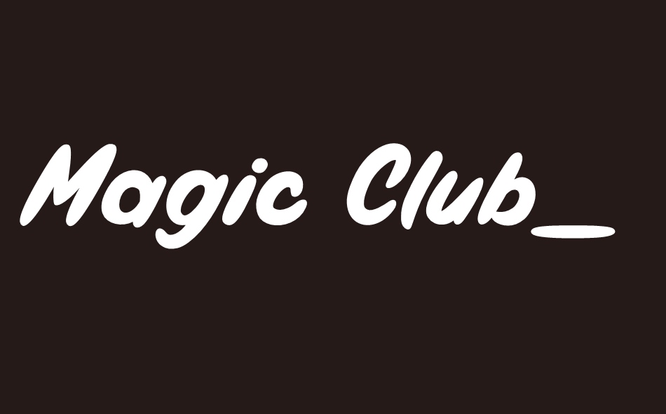 Magic Club font big