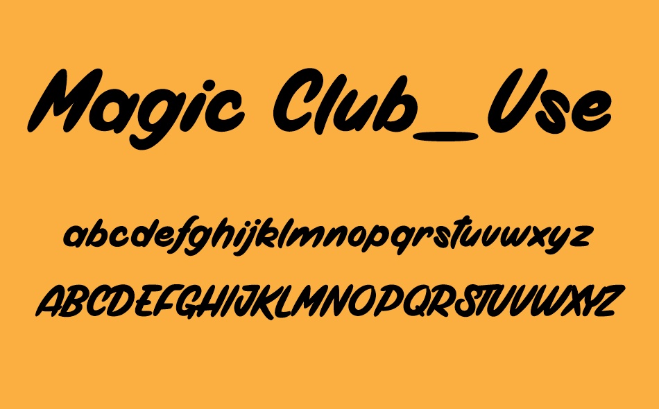 Magic Club font