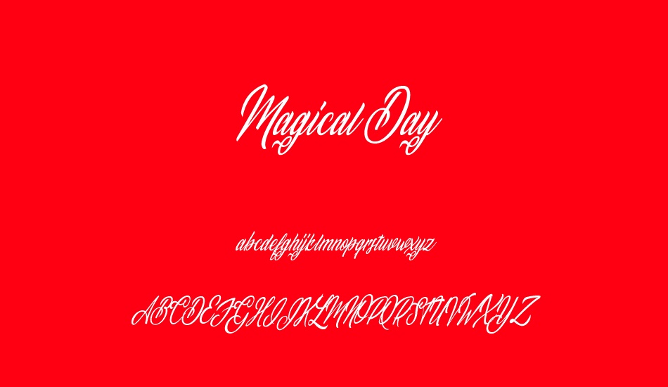 Magical Day Personal Use font