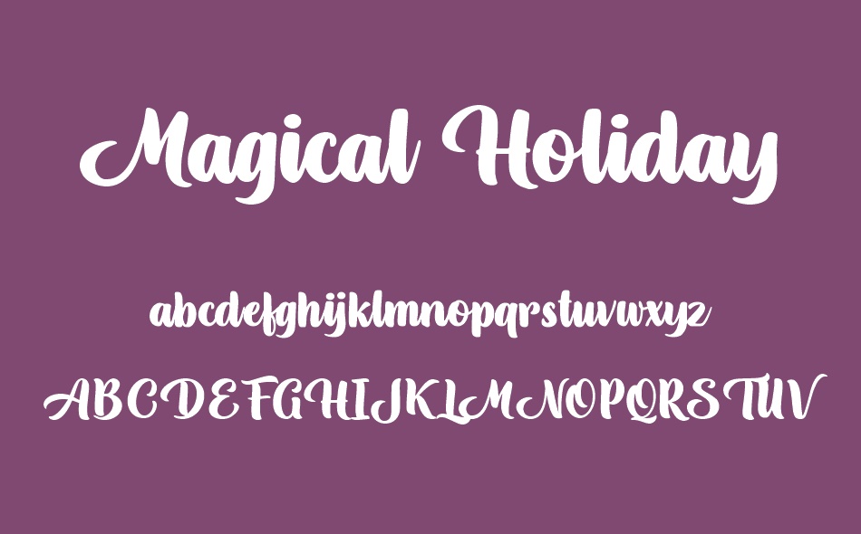 Magical Holiday font