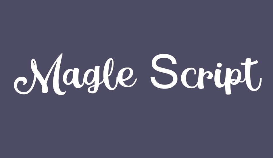 Magle Script DEMO font big