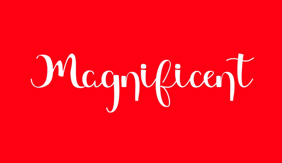 Magnificent Free font big