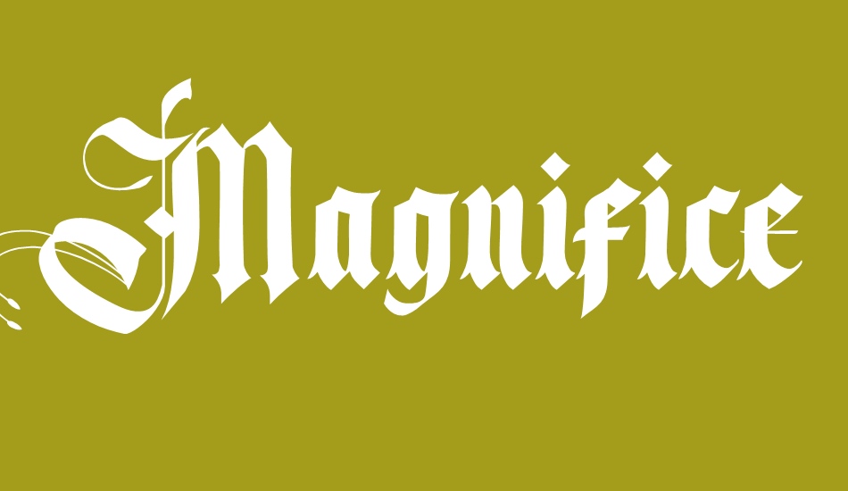 Magnificent Personal Use font big