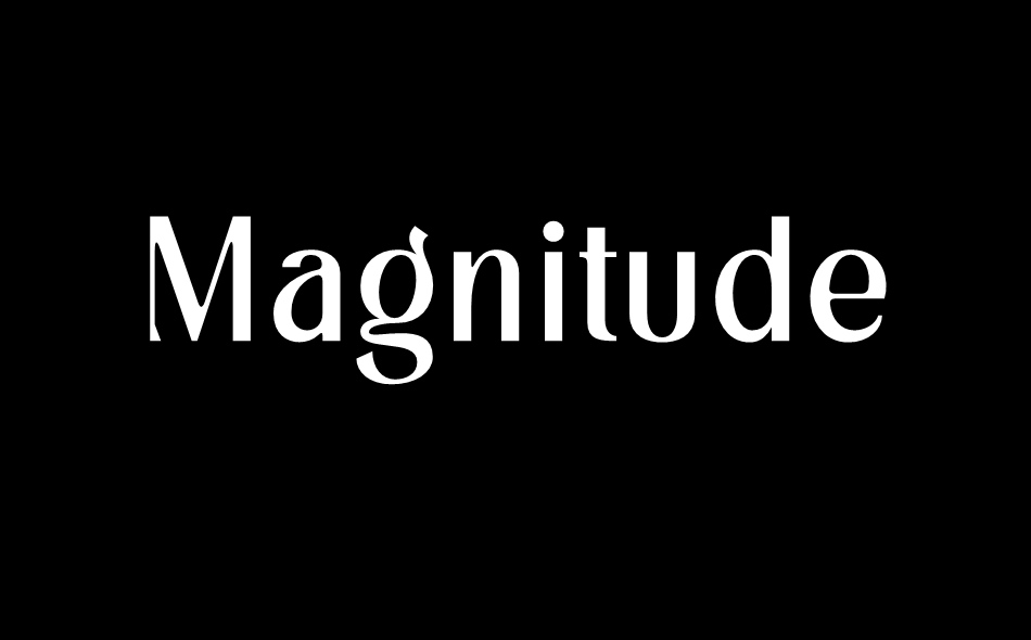 Magnitude font big