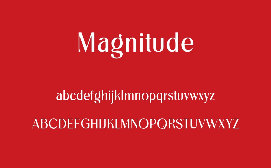 Magnitude font