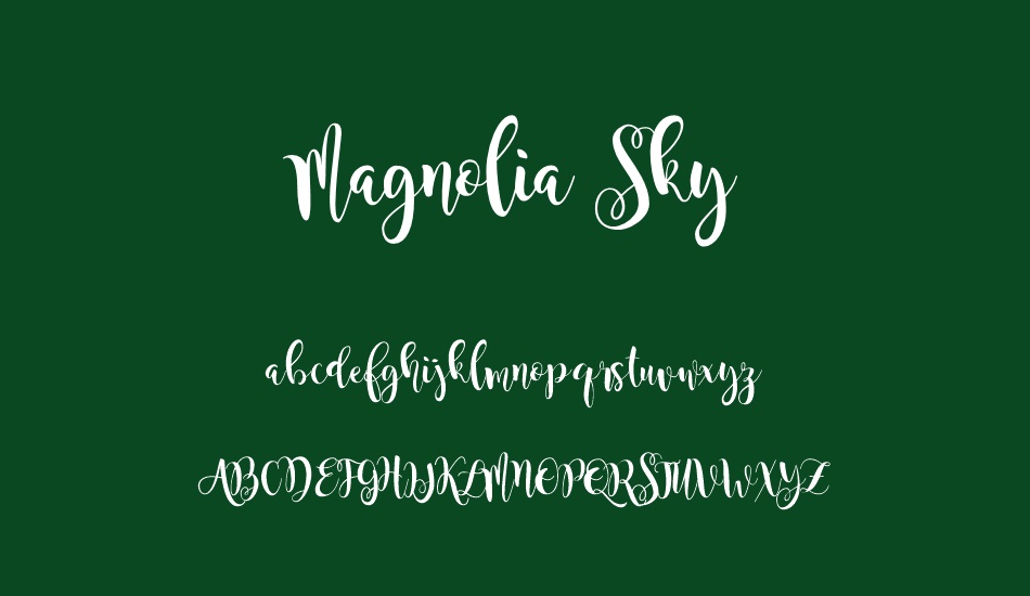 Magnolia Sky font