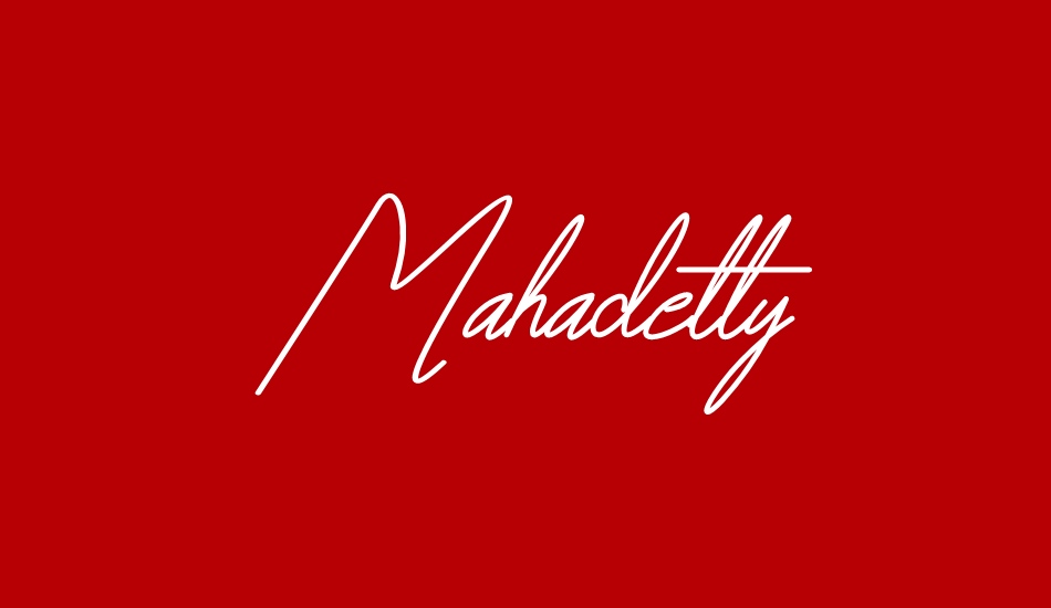 Mahadetty font big