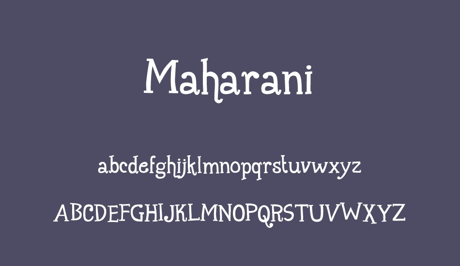 Maharani font