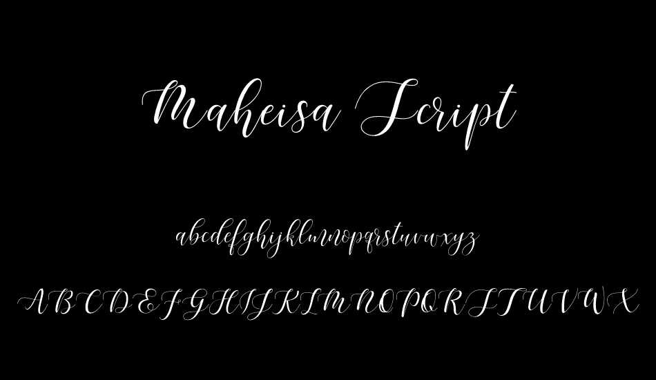 Maheisa Script font