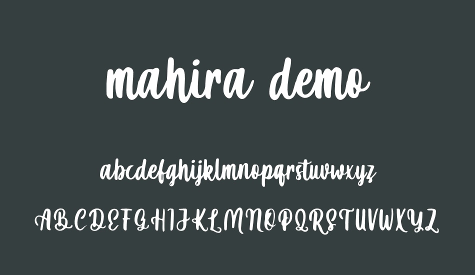 mahira demo font