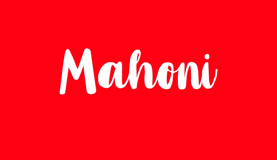 Mahoni Free Personal Use font big