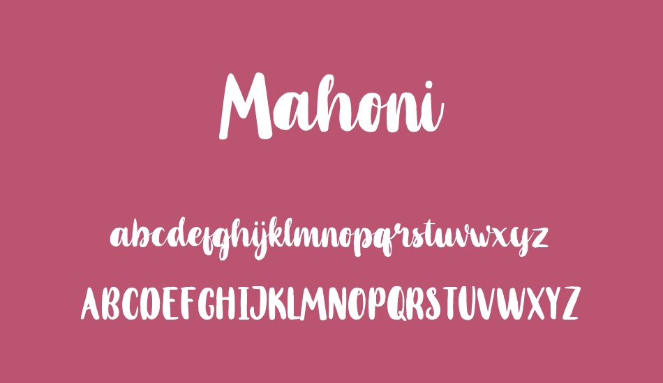 Mahoni Free Personal Use font