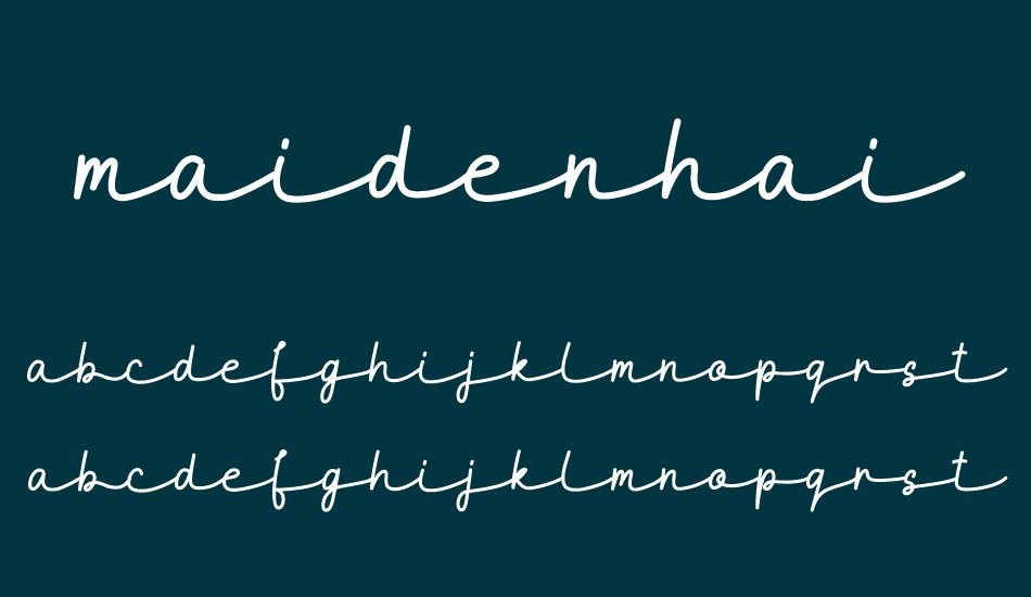 MaidenhairDEMO font