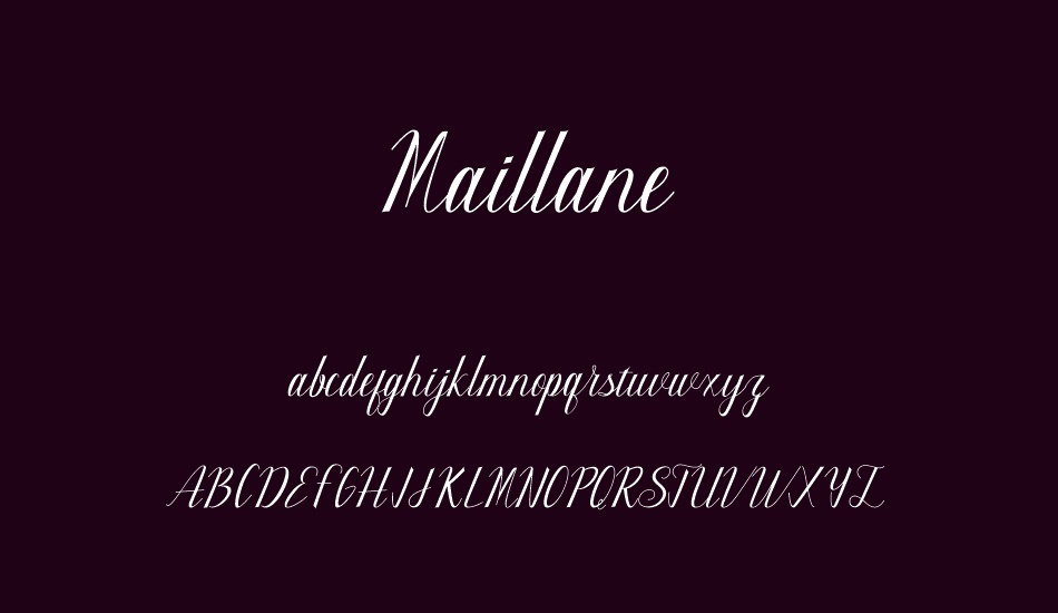 Maillane font