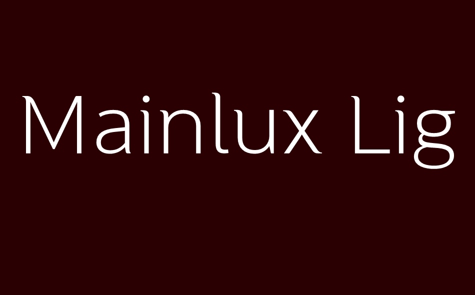 Mainlux font big