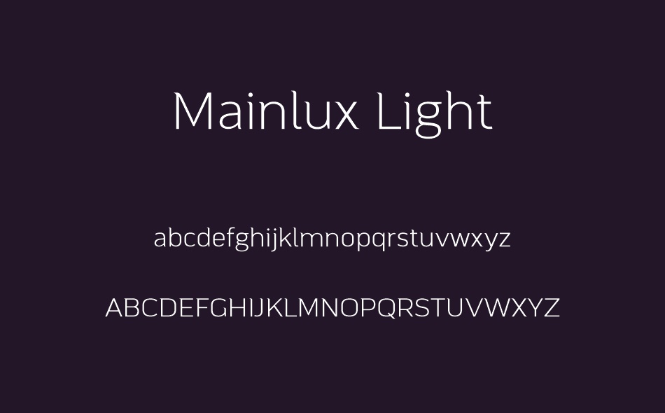 Mainlux font