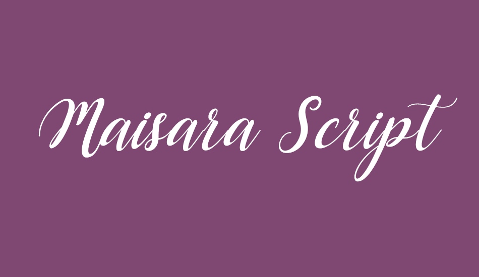 Maisara Script font big