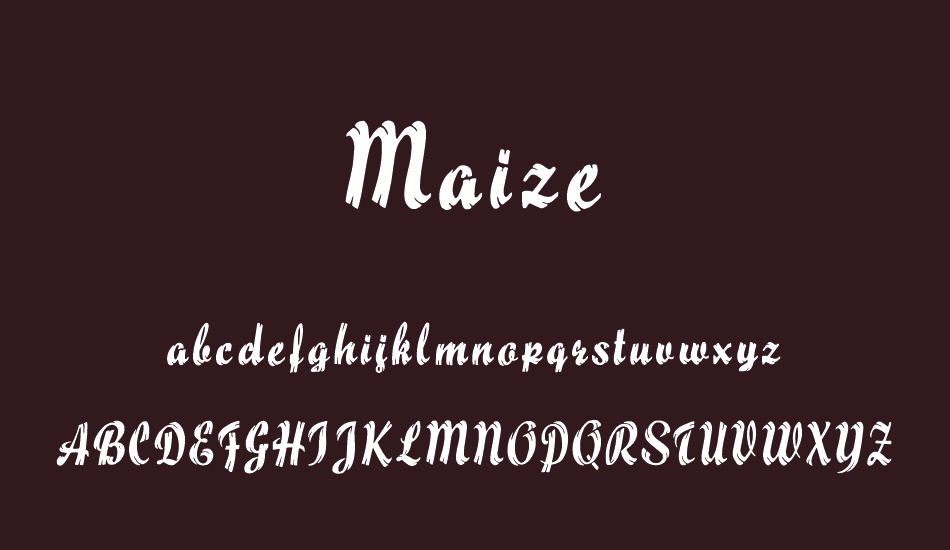 Maize font