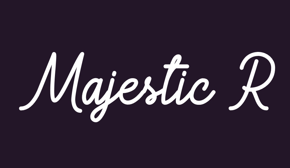 Majestic Romance font big