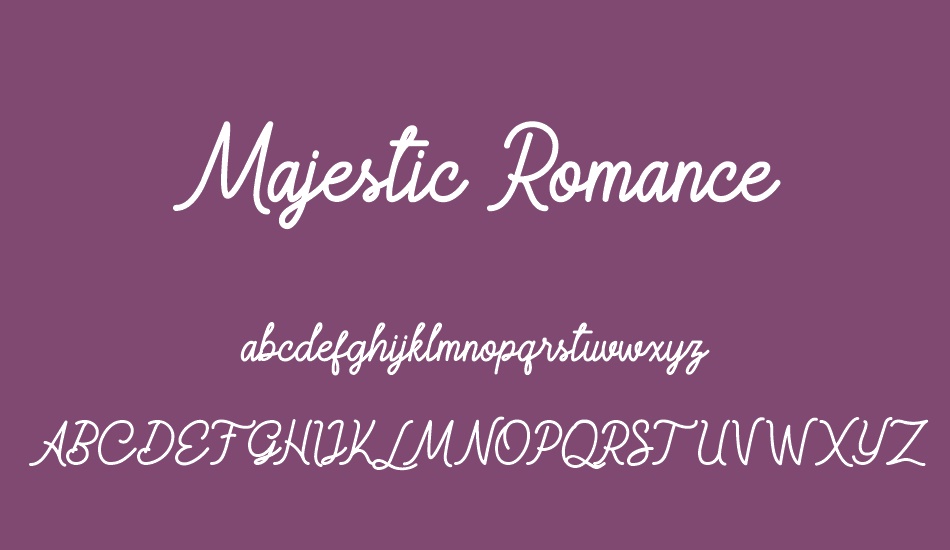 Majestic Romance font