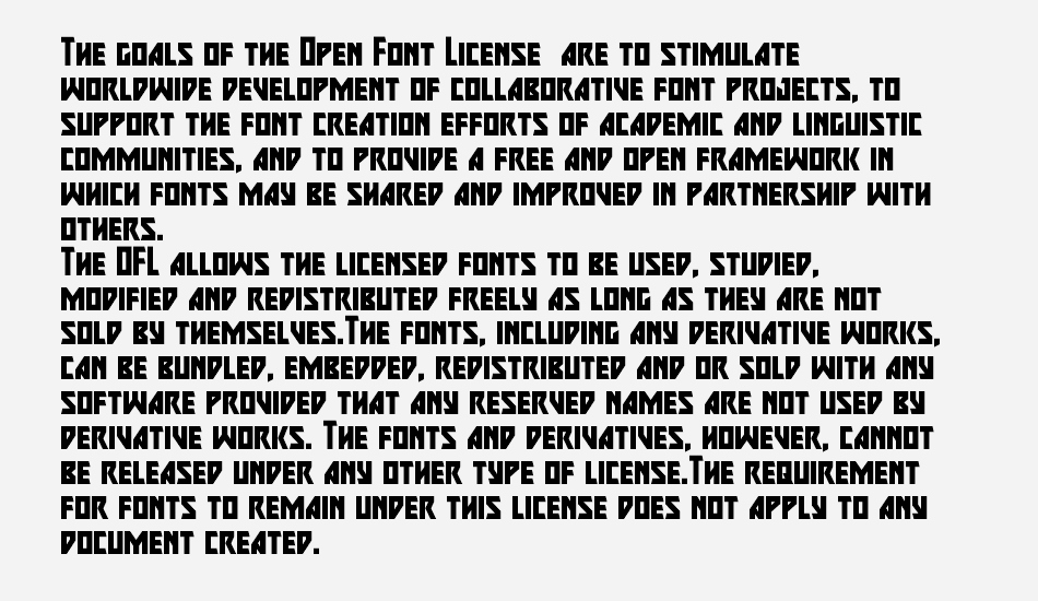 Major Force font 1