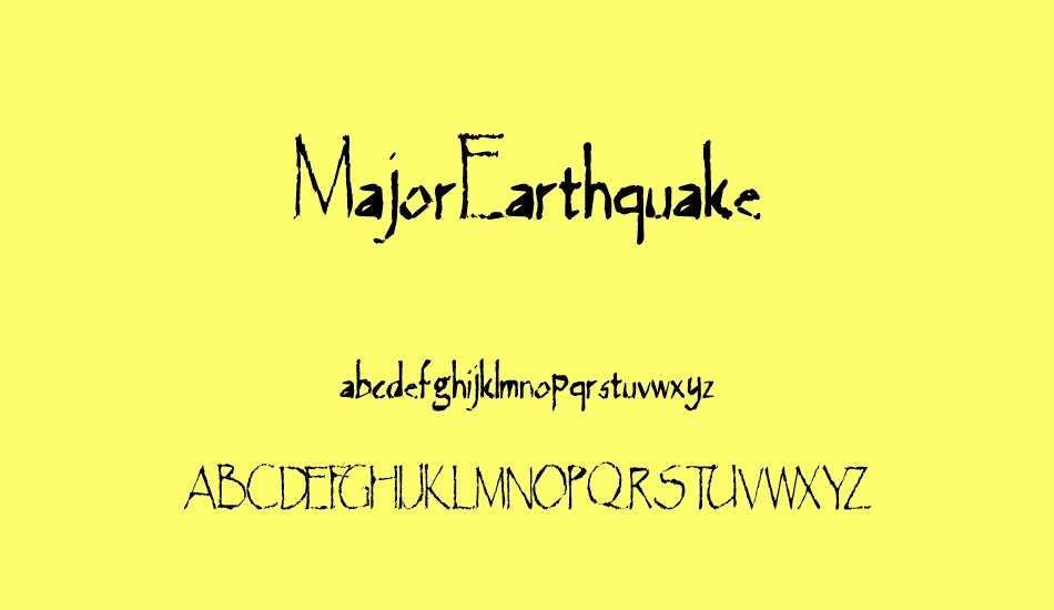 MajorEarthquake font