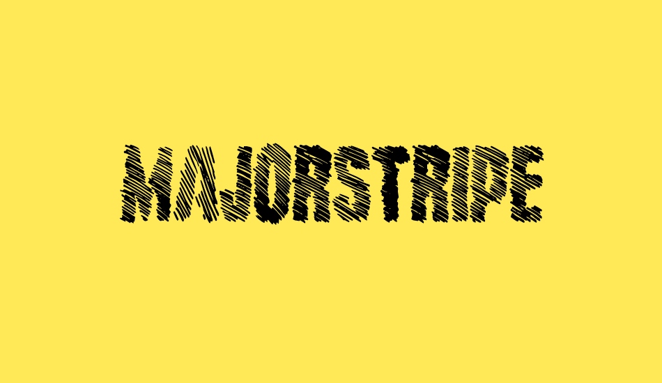 MajorStripe font big