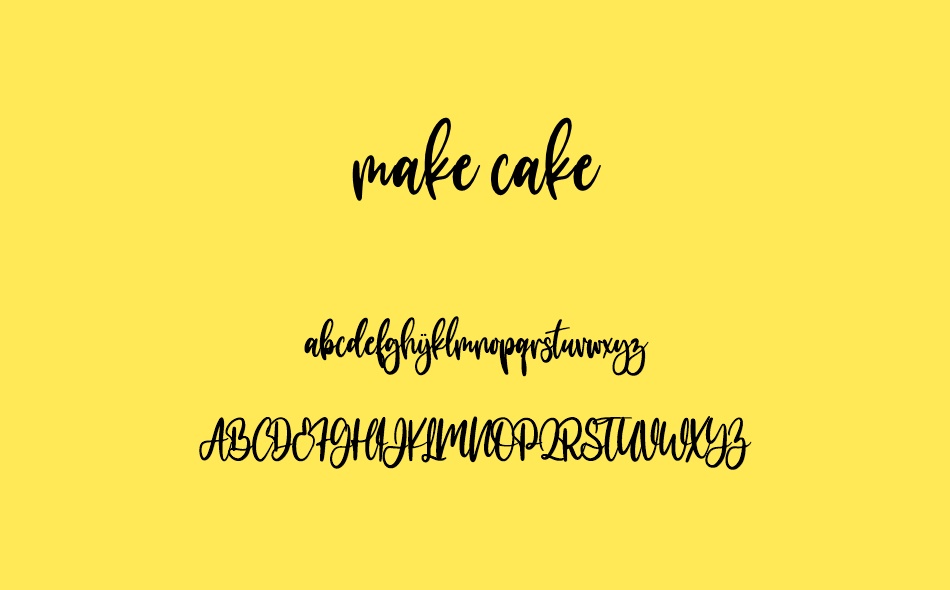 Make Cake font