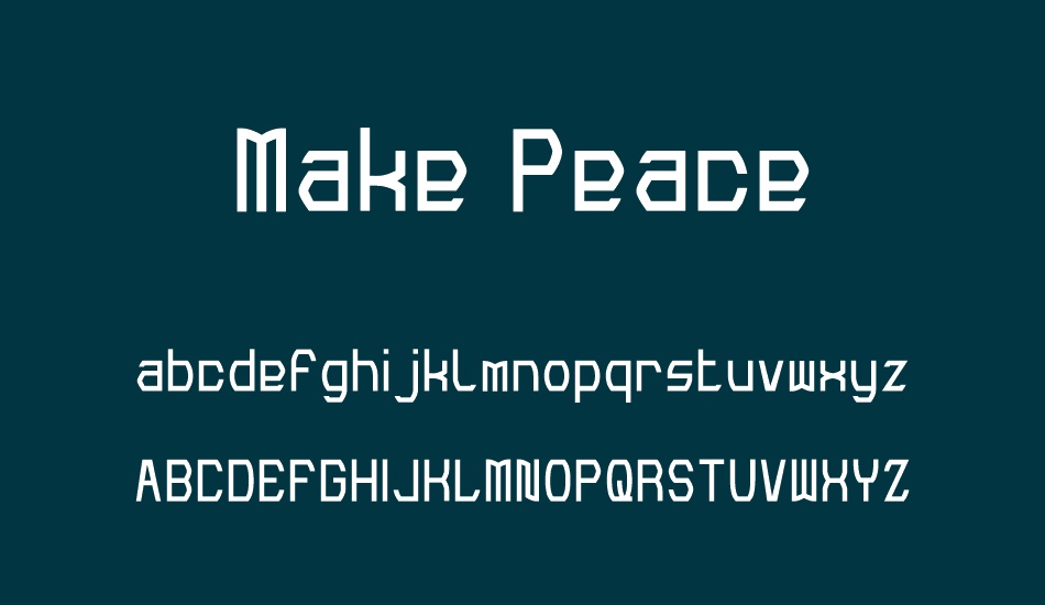 Make Peace font