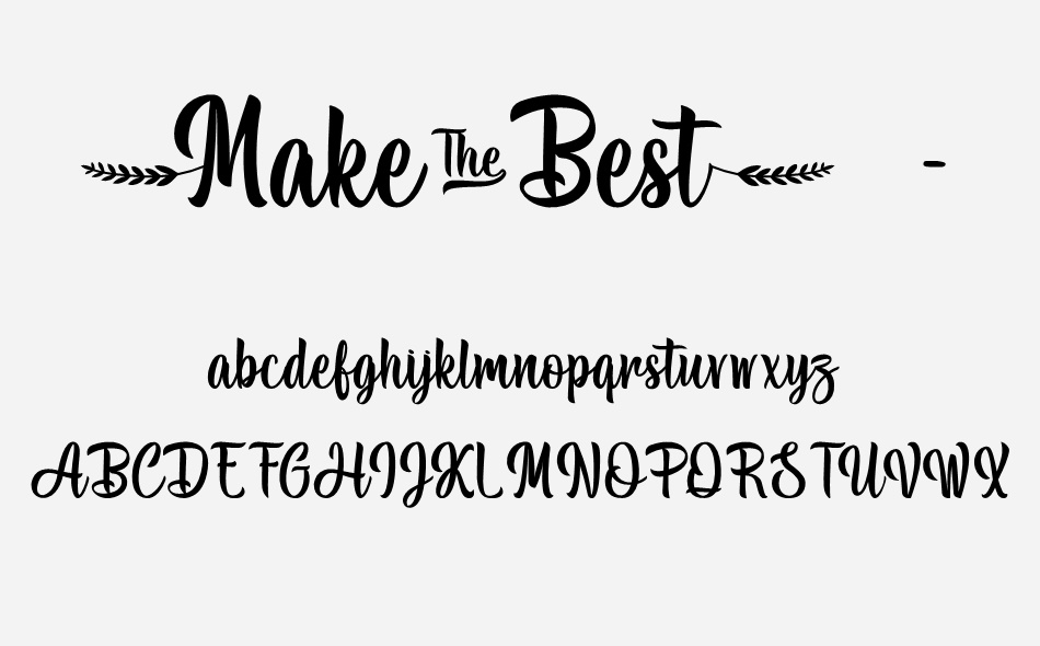 Make the Best font