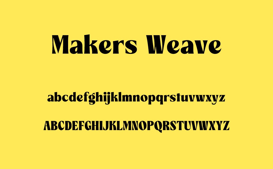 Makers Weave font