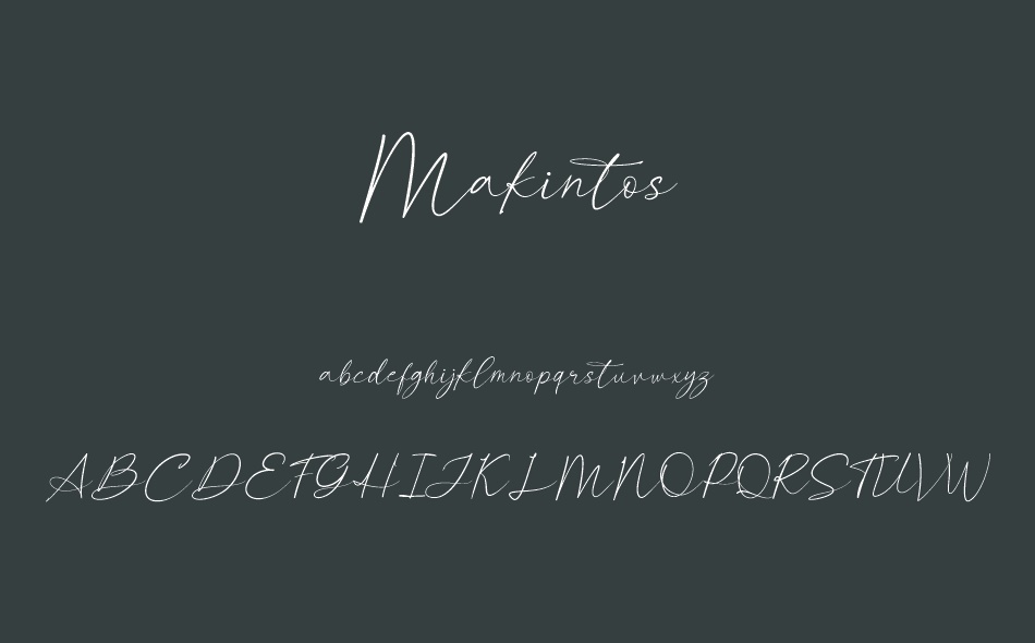 Makintos font