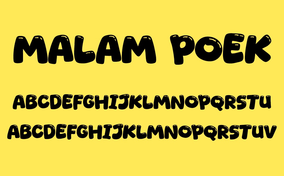 Malam Poek font