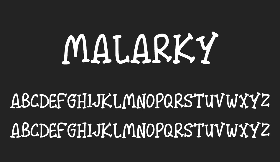 Malarky font