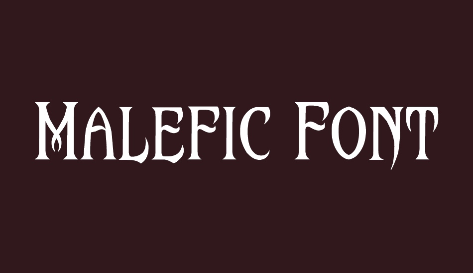 Malefic Font font big