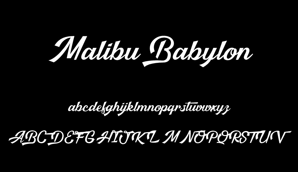 Malibu Babylon font