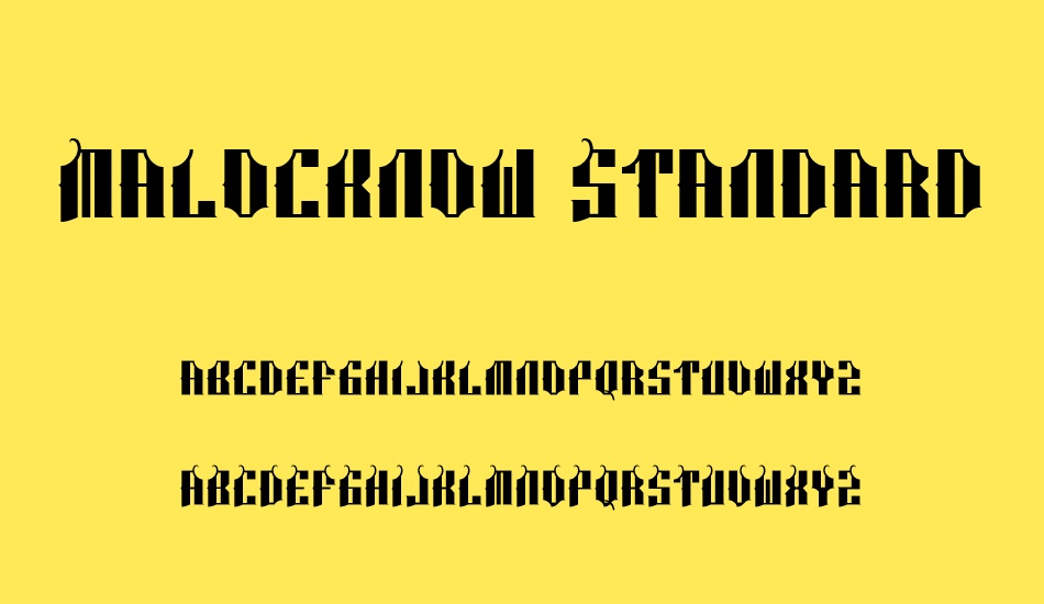 Malocknow Standard font