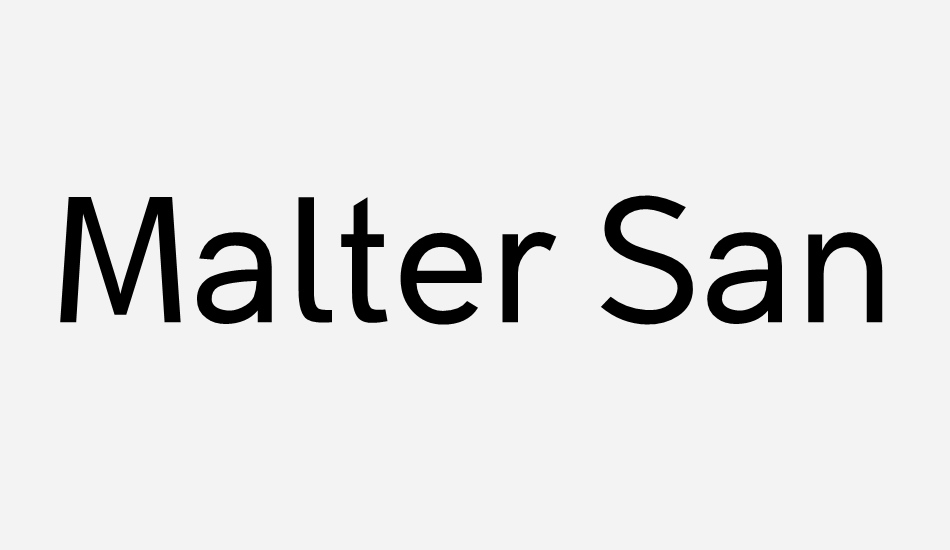 Malter Sans Regular Demo font big