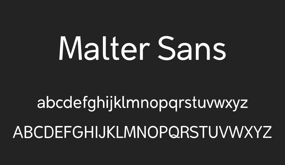 Malter Sans Regular Demo font